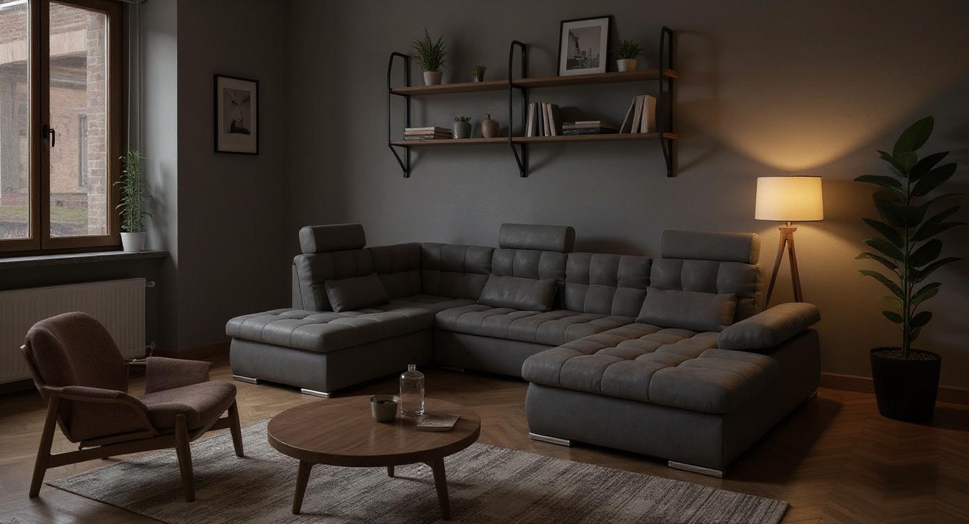 Luxuriöses 6-Sitzer Sofa mit Schlaffunktion und großem Komfort