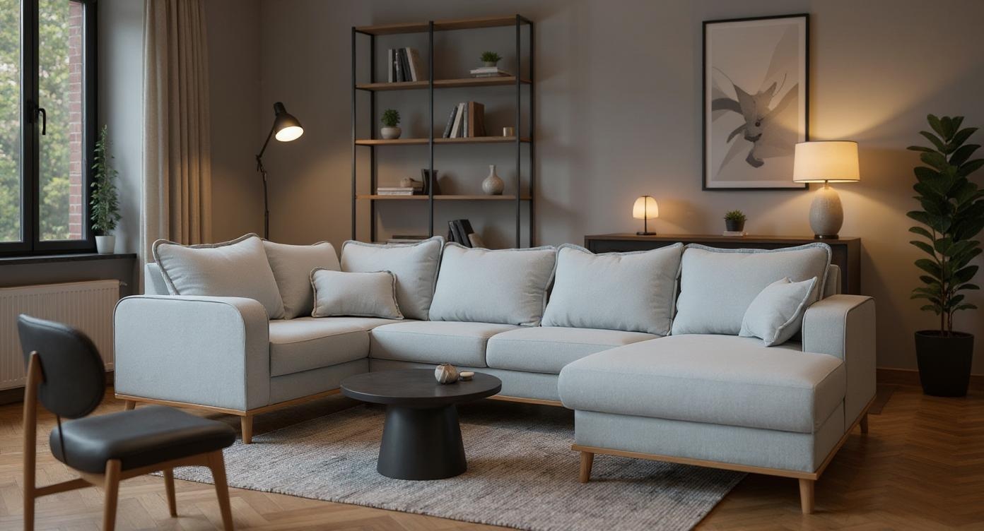 Luxuriöses Ecksofa mit Hohem Liegekomfort und Vielseitigen Stoffoptionen