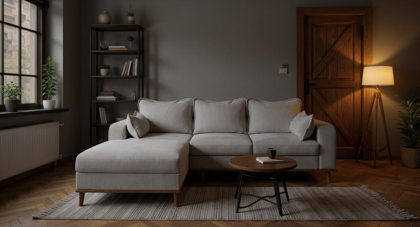 Elegantes Ecksofa mit Schlaffunktion und hochwertigem Stoff für maximalen Komfort