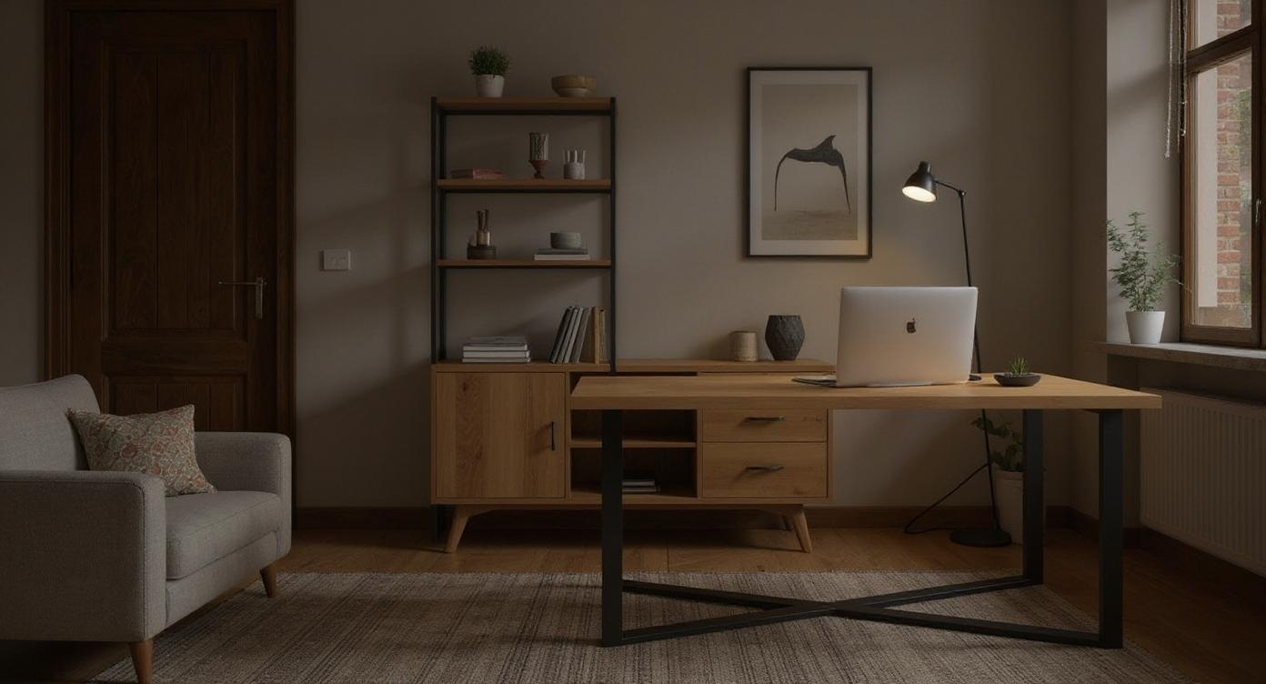 Eicher Tisch im Loft- und Industrie-Stil mit robustem Design