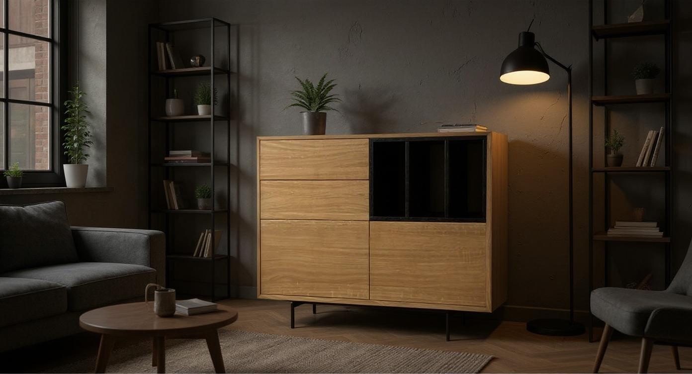 Moderne, geräumige Kommode mit sanftem Tip-on-Öffnungsmechanismus