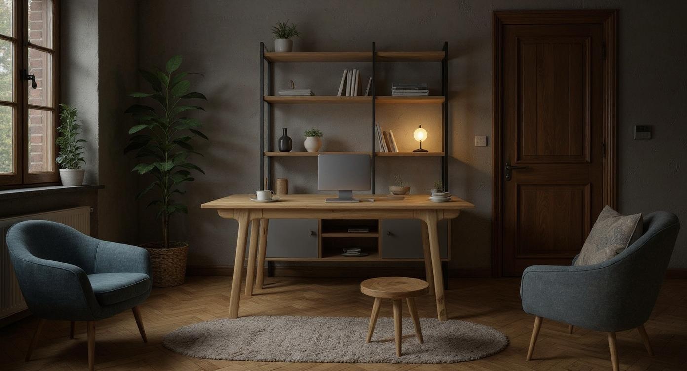 Eichenholz-Design: Moderner Tisch mit mutiger Form