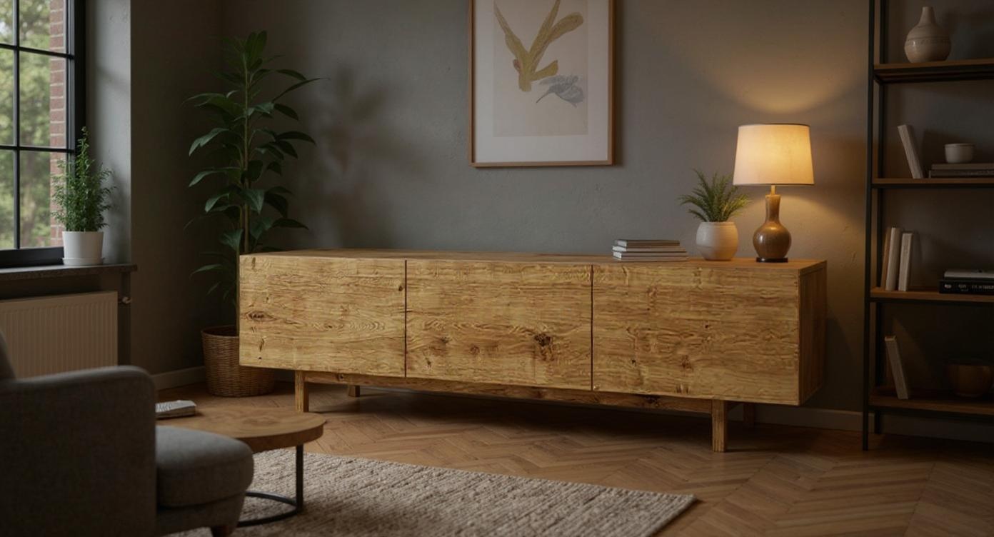 Vielseitige Holz-Kommode mit vielfältigen Oberflächen und Größen
