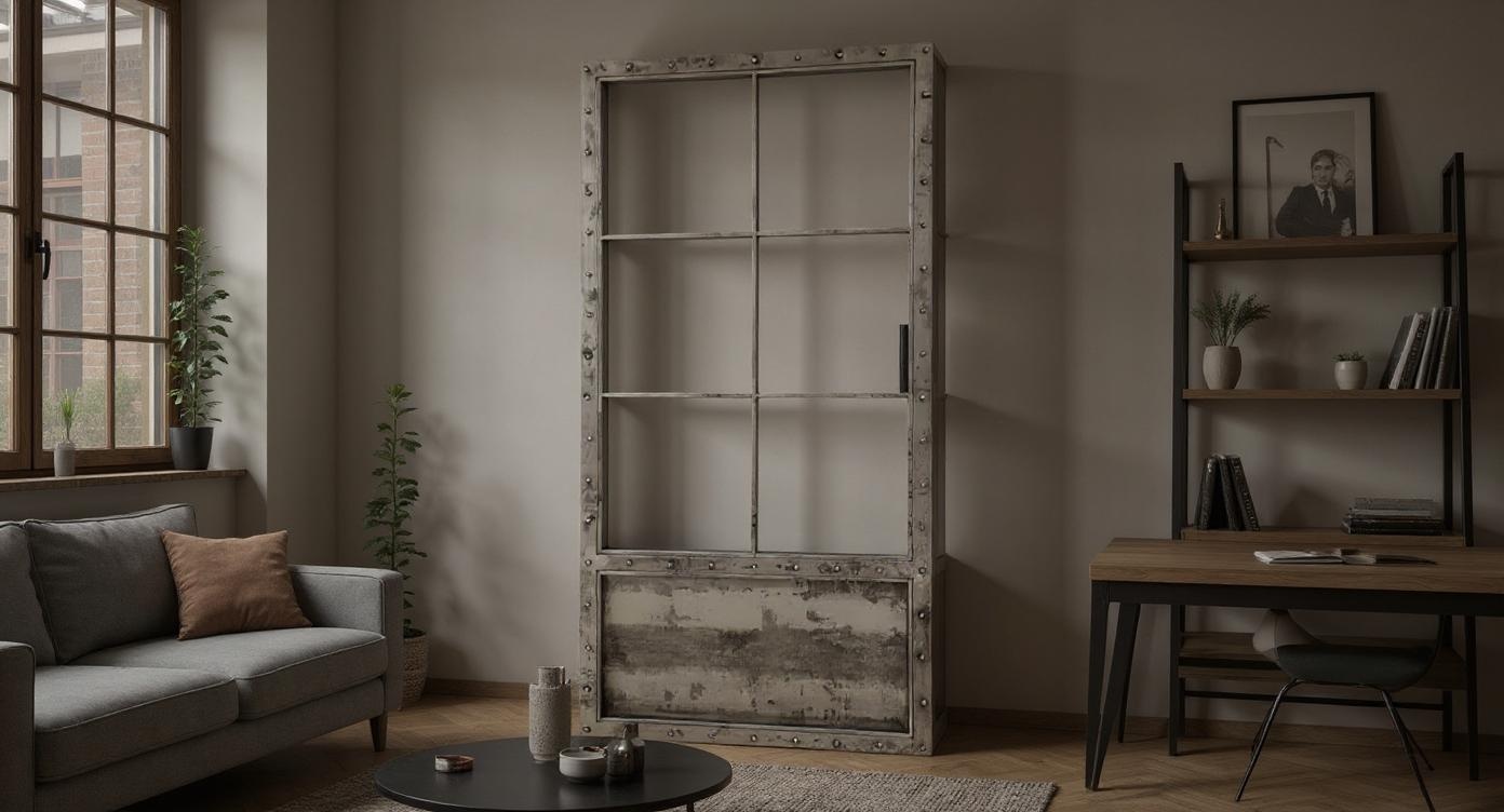 Industrielle Stahl-Glas Schiebetür im Loft-Design