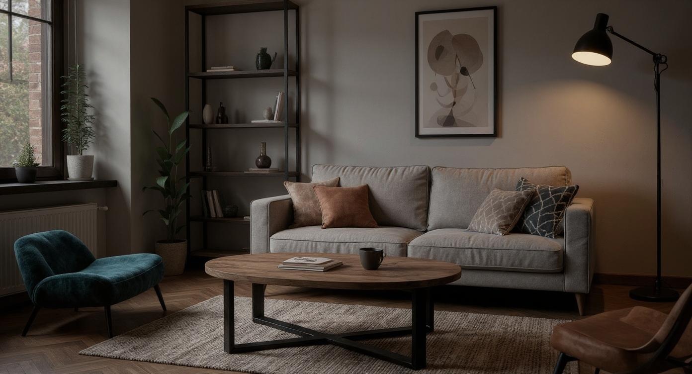 Massiver Eichentisch im eleganten Ellipsendesign