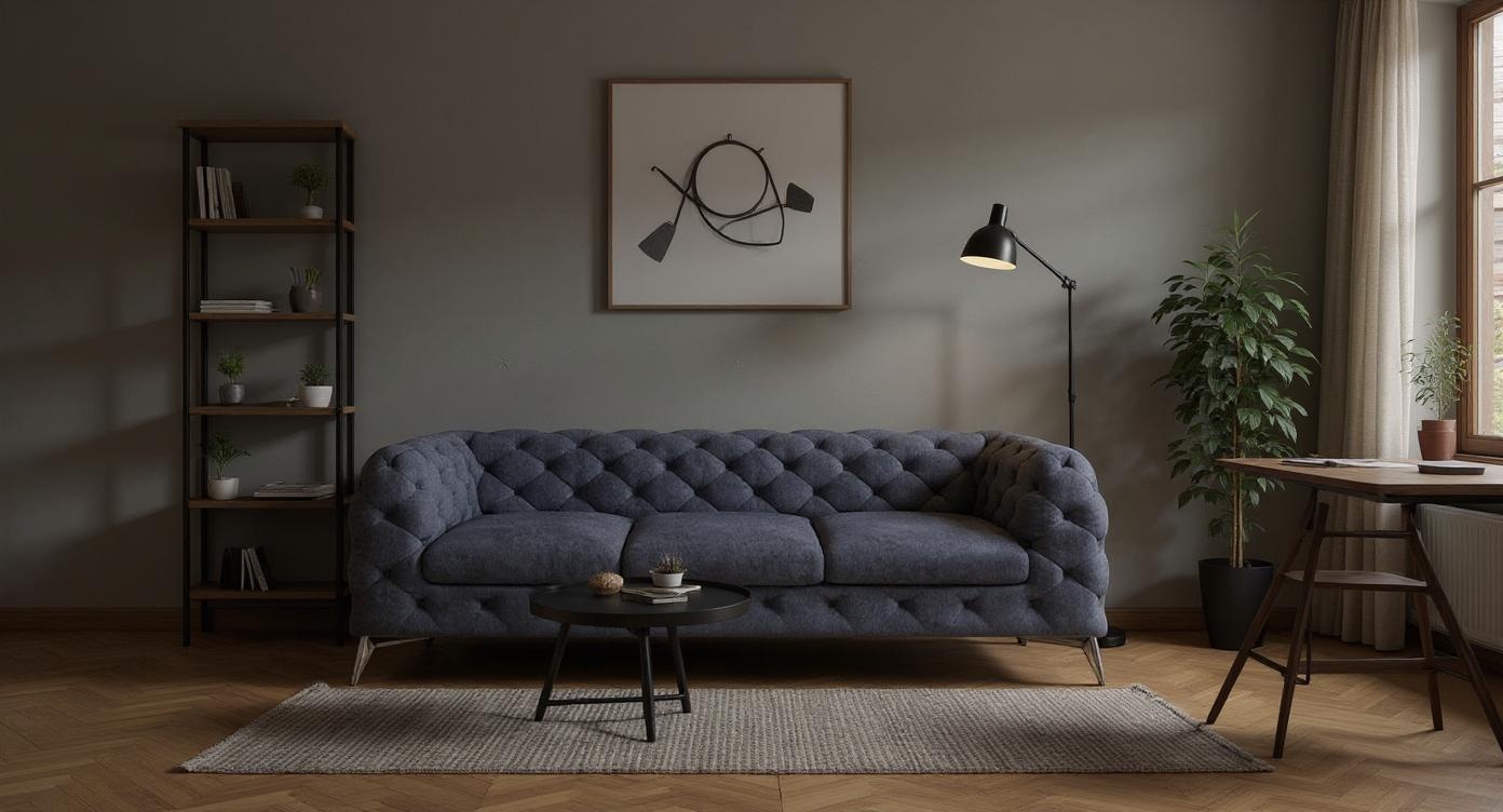 Elegantes 3-Sitzer Sofa mit luxuriösem Stoffkomfort