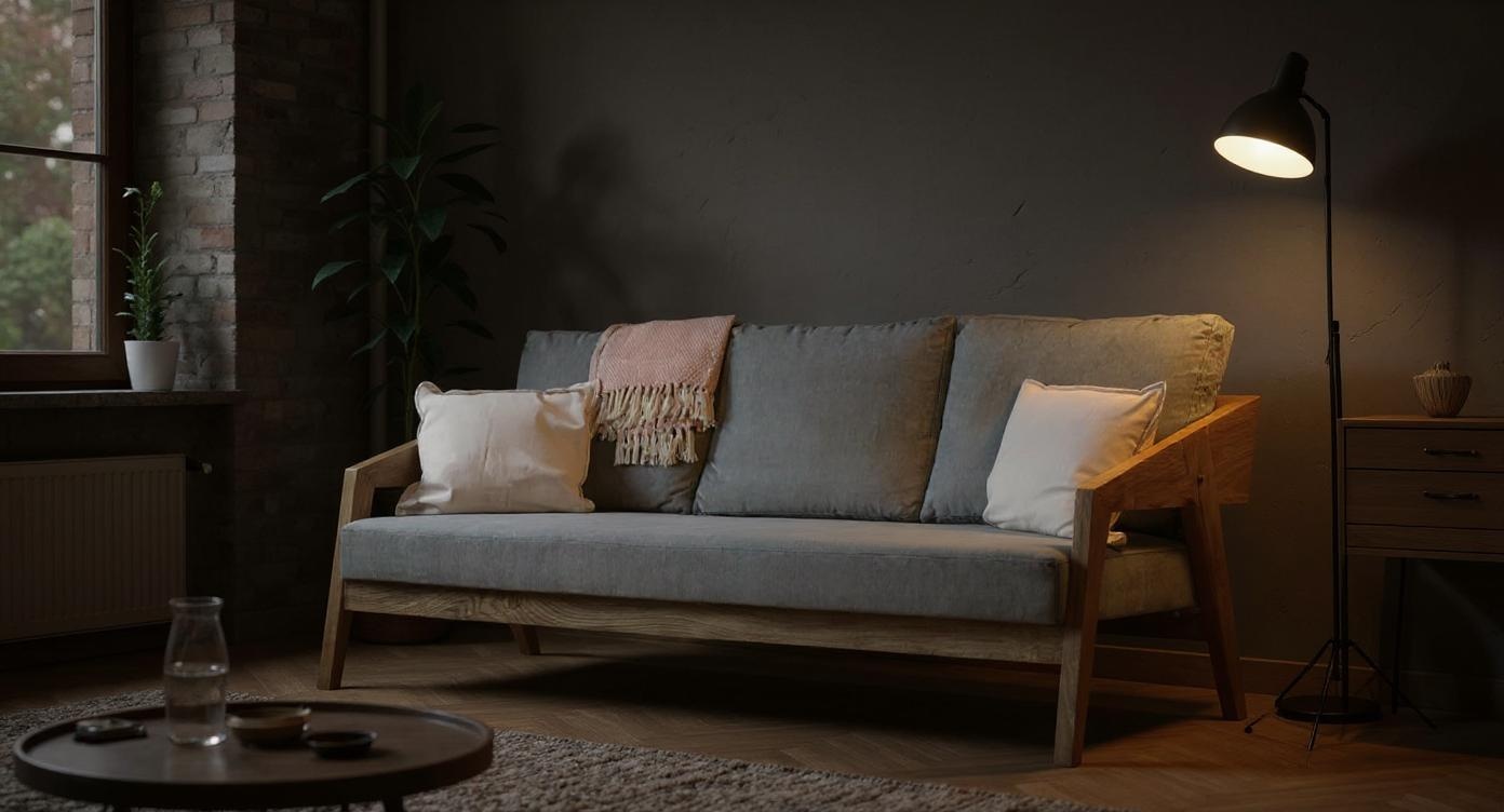 Modernes Komfortsofa mit eleganten Linien und praktischer Klappfunktion