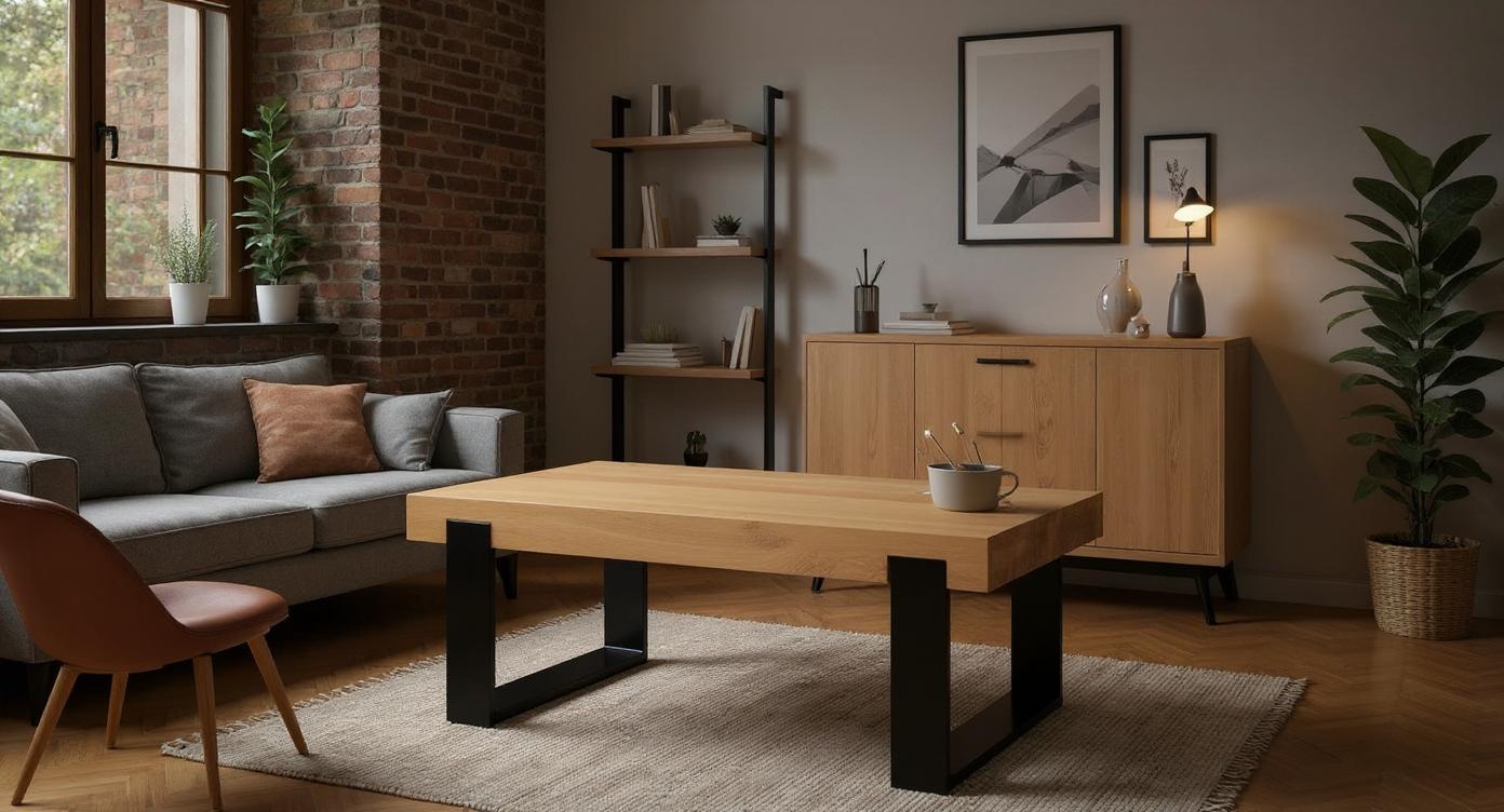 Moderner Couchtisch mit eleganter, nahtloser Designlinie