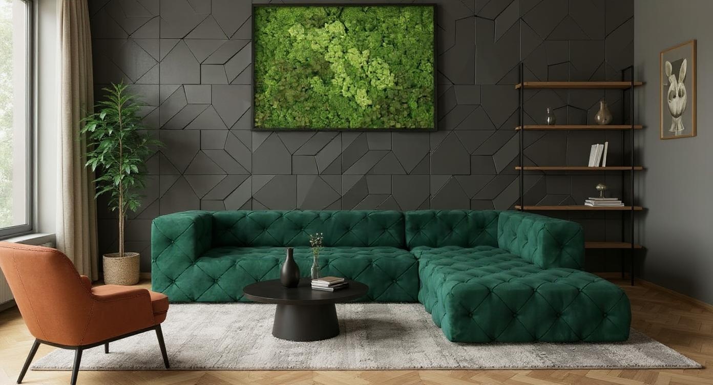 Elegantes Ecksofa mit wählbarem Stoff, ultimativer Komfort