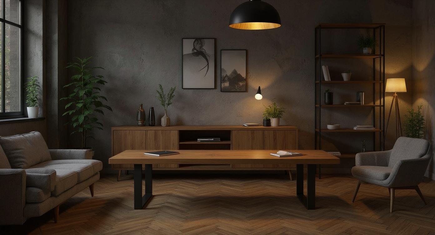 Moderner Skandi-Sitzbank mit vielseitigen Holzvarianten und Stauraum