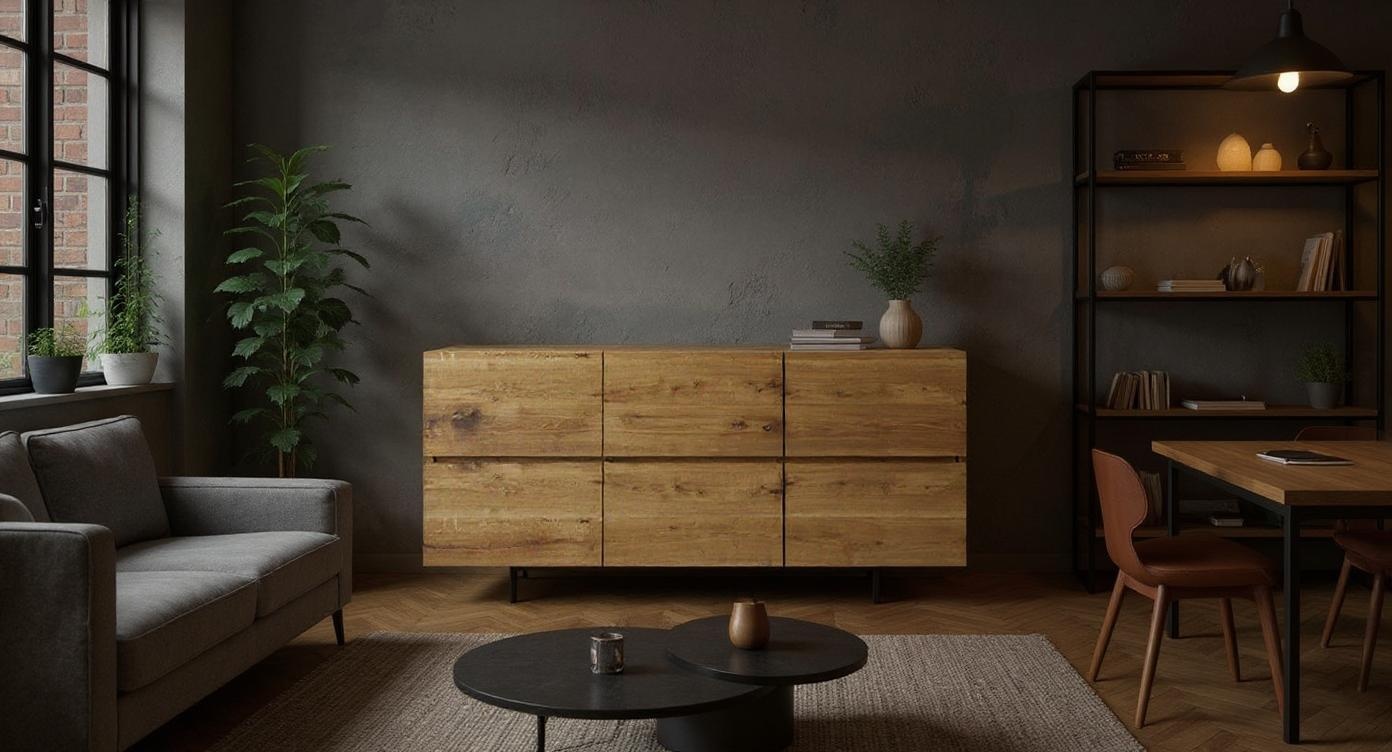Vielseitige Kommode mit individuellen Holz- und Oberflächenoptionen
