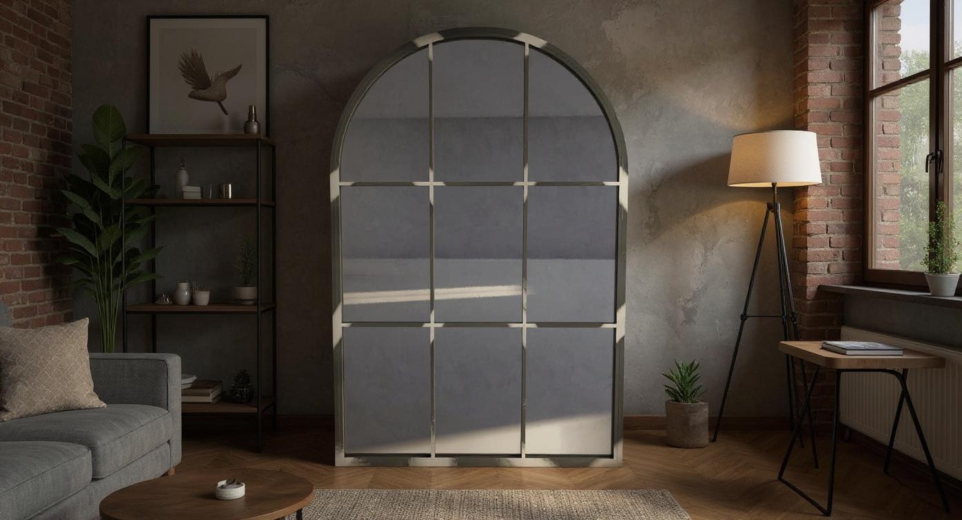 Industrie-Design Spiegel aus massivem Stahl