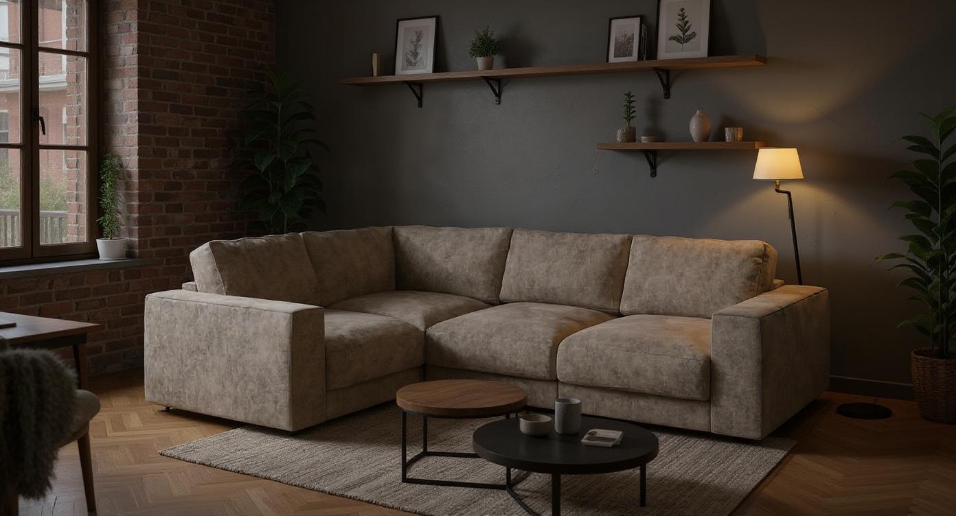 Elegantes 4-Sitzer Stoffsofa mit hochwertigem Komfort